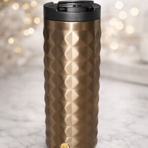 NEW Starbucks 2025 Insulated Tumbler LUX GOLD Stainless Steel 16oz NEW